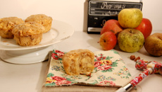 Muffins pommes et noisettes, fourrés de pâte à tartiner