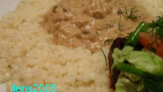 Paprikas de champignons et couscous israelien
