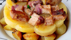Tartiflette de mignon de porc d'antan au maroilles