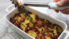 Tian de pommes de terre aux lardons