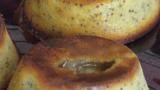 Muffins citron, lemon curd et pavot