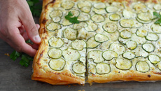 Tarte filo aux courgettes