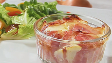 Gratin de tresses de spaghetti