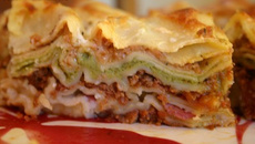 Lasagne maison avec sa couche de courgettes