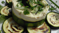 Flan à la courgette et chèvre frais
