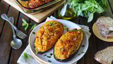 Barquettes d'aubergines au riz