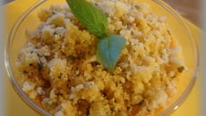 Panna cotta de poivrons et crumble parmesan basilic