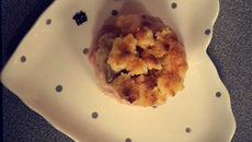 Crumble de pommes-rhubarbe