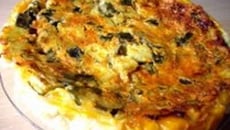 Tatin de courgettes au pesto rosso et au chèvre