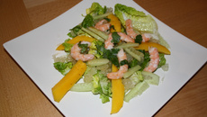Salade crevettes-mangue-pamplemousse chinois