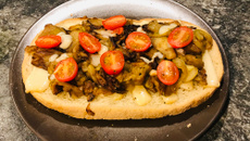 Bruschetta au brebis et légumes grillés du marché