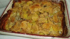 Gratin de cabillaud aux deux pommes