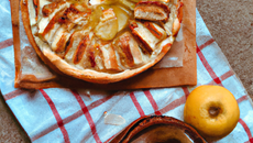 Tarte aux pommes et camembert