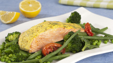 Filet de saumon gratiné à l'aneth