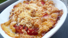 Crumble à la tomate et au chèvre