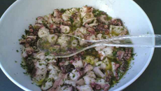 Salade de poulpe aux saveurs grecques