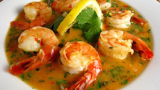 Gambas sauce citronnée