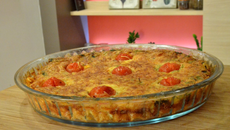 Quiche lorraine sans pâte au fromage de brebis Etorki