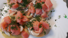 saumon aux crevettes