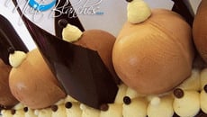 Bûche boules de Noël aux trois chocolats !