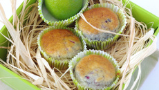 Muffins au citron vert et framboises