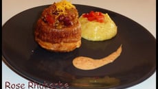 Pudding à la mexicaine et son crémeux au mais