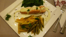 Darnes de saumon à la sauce moutardée et citronnée