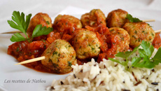 Boulettes de poulet, sauce au massalé pimenté de l'île Maurice