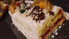 Bûche citronné givré