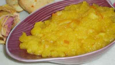 Compote de pommes aux écorces d'oranges confites