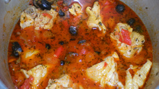 Ragoût de poulet à l'orange et aux olives noires