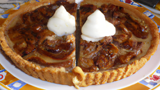 Tarte à l'Ardéchoise, crème de marron et crème fraîche