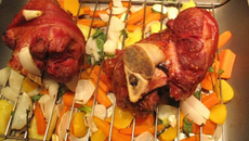 Jarret de porc aux petits légumes