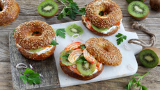 Bretzel-bagels au fromage et Kiwi de l'Adour IGP