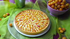 Tarte aux mirabelles et romarin