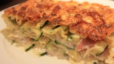 Lasagnes goûteuses : jambon, courgettes et camembert