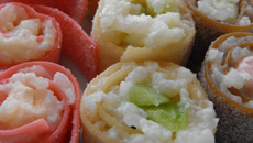 Sushis uniquement pour les enfants ! Bonbons et guimauves au rendez-vous !