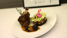 Souris d'agneau saveur d'orient, tatin de légumes