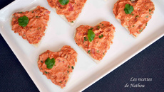 Petits toasts aux rillettes de chorizo