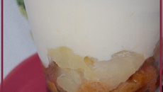 Verrine façon tiramisu aux poires et pain d'épice
