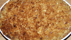 Crumble de courge musquée au chèvre et aux noix