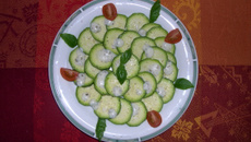 Carpaccio de courgettes inratable