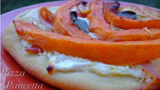 Pizza potimarron et pancetta