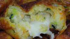 Moelleux courgette-carotte cœur fondant de mozzarella