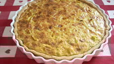 Tarte aux poireaux et à la fourme d'Ambert