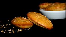 Minis madeleines curry et sésame