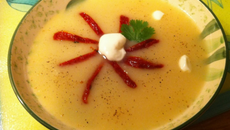 Soupe de panais et ses pétales