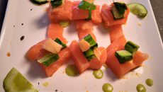 Saumon au wasabi et yuzu