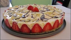 Gâteau aux fraises et crème Chiboust