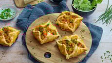 Feuilletés au butternut, jambon et fromage